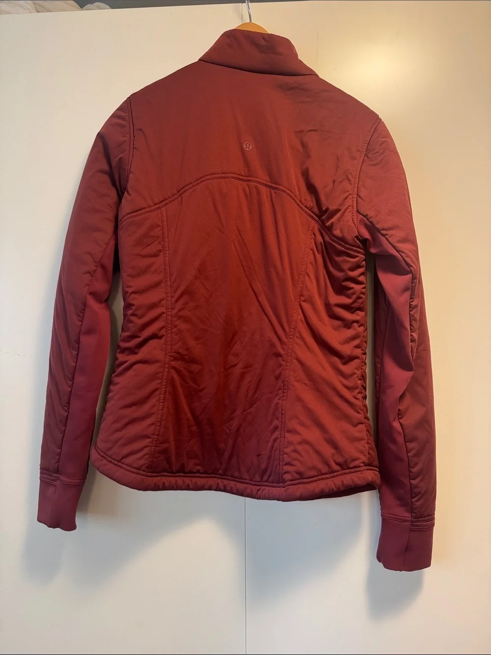 lululemon athletica Wine Red Quilted Bomber Jacket